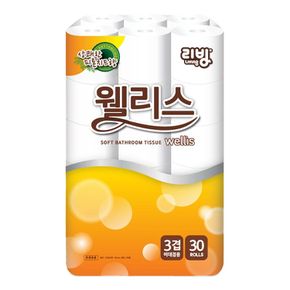 삼정 웰리스 피톤치드향 3겹 화장지 27M x 30롤