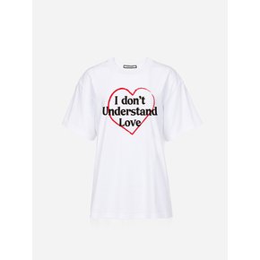 [하트 그래픽 티셔츠] I don’t understand Love Lettering T-shirt