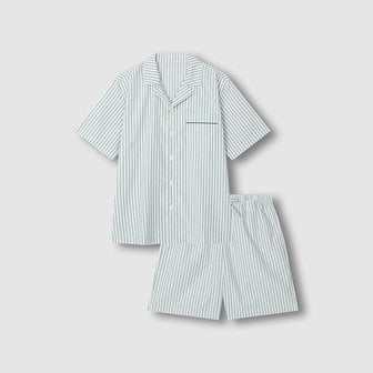 JAJU 남 스트라이프 5부 파자마 세트 J2162011440CS