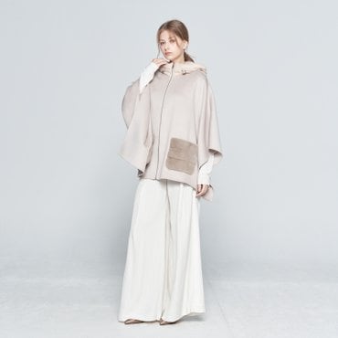 사바티에 밍크 구스콤비 울 케이프 (P2503ZSS)