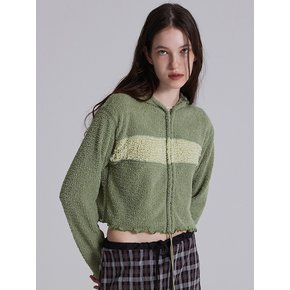 KIWI JUMPER IN GREEN (퍼 후드 집업)