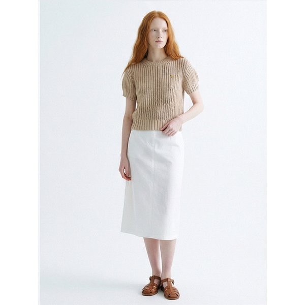 [26SP] Blossom Soft-Touch Short-Sleeve Chunky Knit Top_2 colors_S M