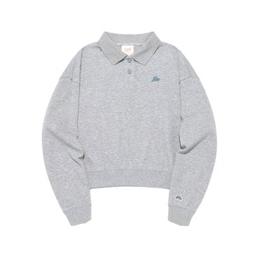 LEE 우먼 유니온 피케 카라 맨투맨 그레이 LE2503CR61GR