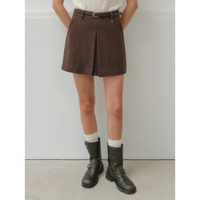 매그 울 스커트 쇼츠_브라운 / MAG WOOL SKIRT SHORTS_BROWN