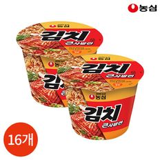 농심 김치 큰사발면 112g x 16개[30309826]