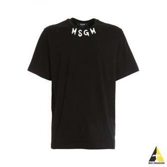 MSGM 엠에스지엠 24 브러쉬 스트LOAKE 로크 로고 반팔 티셔츠 (3640MM118 247002 99) 73270195