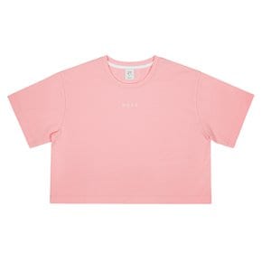 LOGO BASIC CROP T-SHIRT PINK