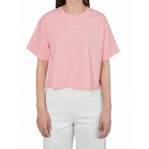 LOGO BASIC CROP T-SHIRT PINK