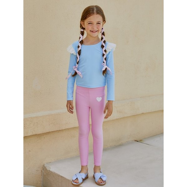 하트 핑크 아동 워터레깅스