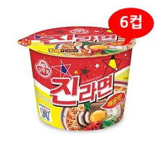 (1902140) 오뚜기 진라면 큰컵 매운맛 110gx6컵