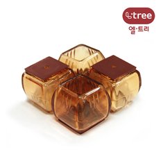 엘트리 불소수지 의자발캡 사각 30mm 4입