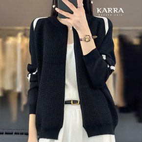 KARRA 엠보싱블럭가디건_A4S0221