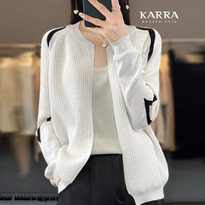 KARRA 엠보싱블럭가디건_A4S0221