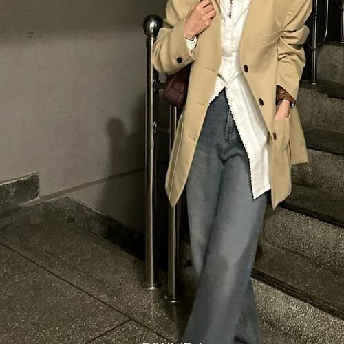 보니제이 / 노카라 블레이져 자켓 태일러드 여성 자켓 빅포켓 브
