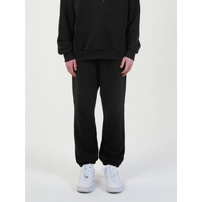 SIGNATURE BASIC LOOSE JOGGER PANTS-BLACK