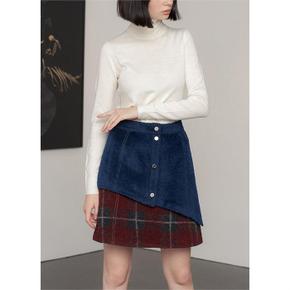 ALPACA  CUT CHECKED A-LINE SKIRTS (S1984698)