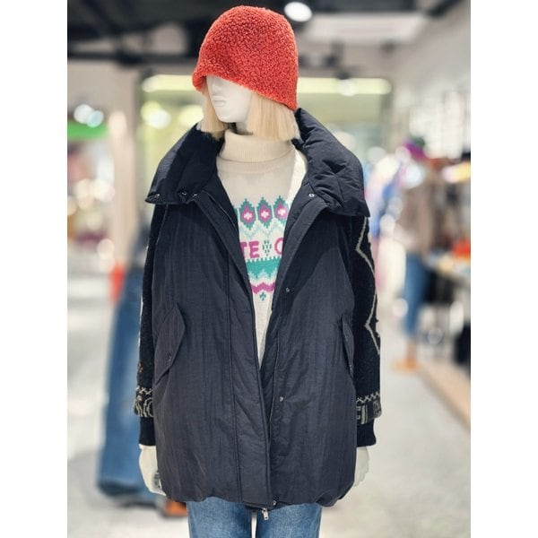 [파주점] 니트 소매 구스 다운 패딩 BAPDA5561-DN