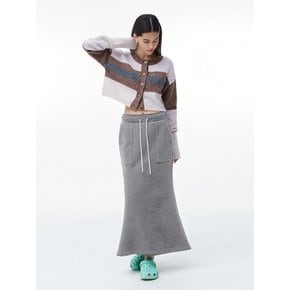 Camel Jersey Skirt (Melange Gray)