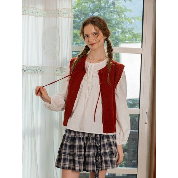 DD_Heart crochet knit vest_3color