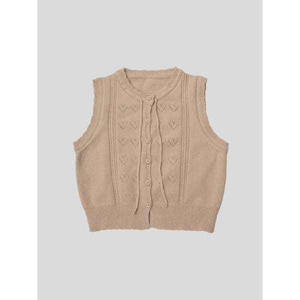 DD_Heart crochet knit vest_3color