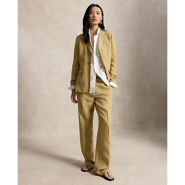 여성 델라베 리넨 릴렉스 스트레이트 팬츠(WMPOPNTNDL20397260)