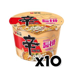 농심 신라면 툼바 큰컵사발면 113g x 10개