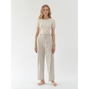 Wide tuck Trousers ( Stone grey )