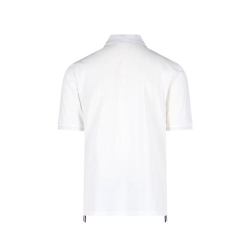 톰브라운 피케 포켓 폴로 티셔츠 MJP022A 01455 100 WHITE