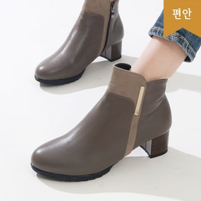 5cm 소가죽 우레탄창 기모안감 국내생산 스웨이드 배색 콤비 앵글부츠 111127