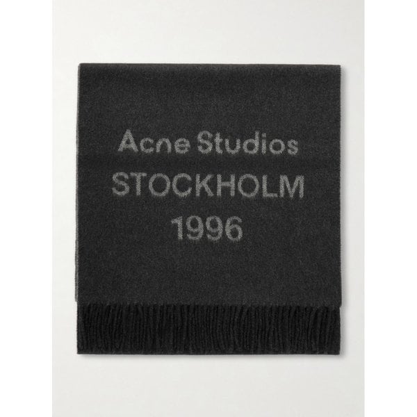 비너스 1996 로고 자카드 프린지 울 스카프 46376663162969840