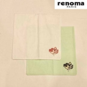 대구백화점레노마남녀1매 수입 자수 손수건(RKT1009)