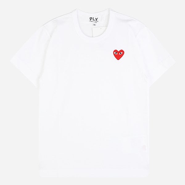 [시흥점] 5F AX T108 051 2 레드 하트 티셔츠 화이트