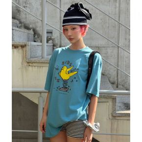 스프링 엔젤 그래픽 티셔츠 - TEAL BLUE Z263UST060785 509925