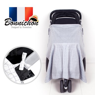 프랑스 보니숑 타이블랭킷 끈이있는 아기 담요 L사이즈 유모차 블랭킷 신생아 용품 출산 선물
