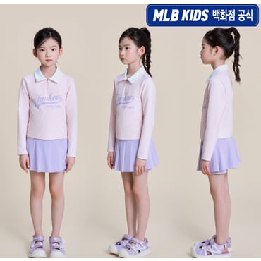 MLB키즈 (백화점공식)  25SS 바시티 여아 래쉬가드 스커트 세트 7FSWV2453-50LDL