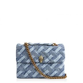 4744163 Kurt Geiger London Large Kensington Denim Shoulder Bag