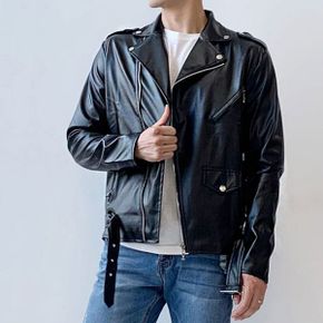 남성 인조가죽 캐주얼 라이더 자켓 ON JUA QW7499A4_P435556155