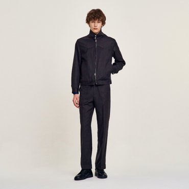 산드로옴므 [SANDRO HOMME] 스트라이프 하이넥 점퍼 SH25M5MRJ0499