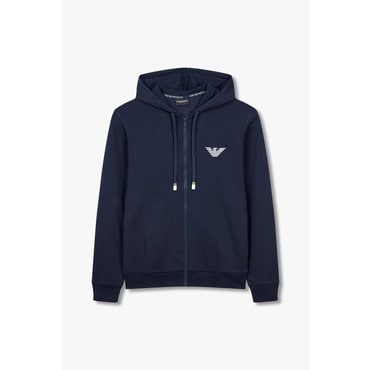 EMPORIO ARMANI 남성 이글 엠브로이더리 라운지 후드 집업(0814338002)