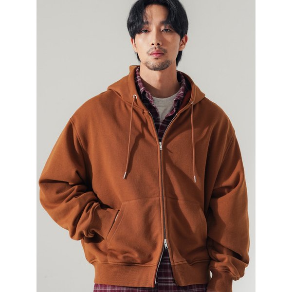 뉴웨이브 크롭 후드집업 브릭오렌지 SJHD1535