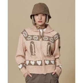 여성 하트 펭귄 가디건 (BE44CD02W) - 3 Color