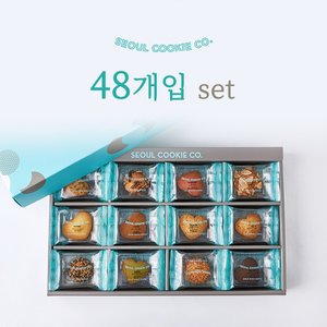 서울쿠키 48개입 세트 (리본포장+쇼핑백) 프리미엄 수제쿠키