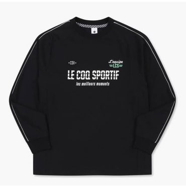 르꼬끄 (60% OFF) Lecoq 씨클리즘 맨투맨 남녀공용 (QP123CFS31_BLK)