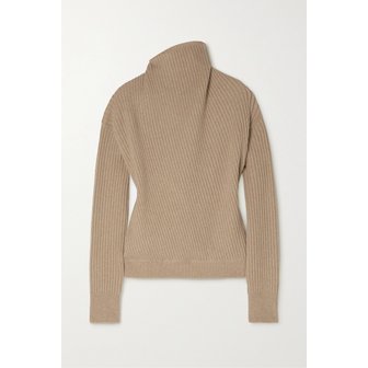 로로피아나 Ribbed Cashmere Turtleneck Sweater 베이지