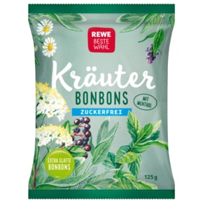 독일 레베 REWE Beste Wahl 베스트발 무설탕 허브 캔디 125g