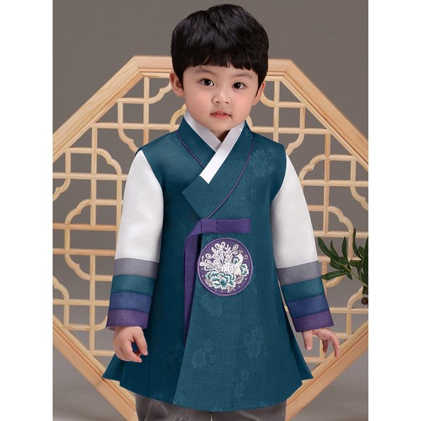 QT552-녹원누리 남아 아동한복