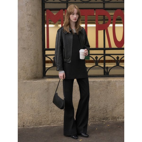 [단독]루시 비건 레더 자켓_블랙 / LUCY VEGAN LEATHER JACKET_BLACK