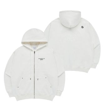 아크메드라비 BASIC LOGO NEEDLEWORK HOODIE ZIP UP CREAM 베이직니들워크집업 크림 ZPPLBS-CRM