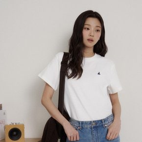 26S/S  BF6242C901  코튼 오버핏 반소매 티셔츠 - 화이트 GN