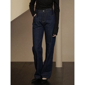 Parted structure denim jeans (Indigo)